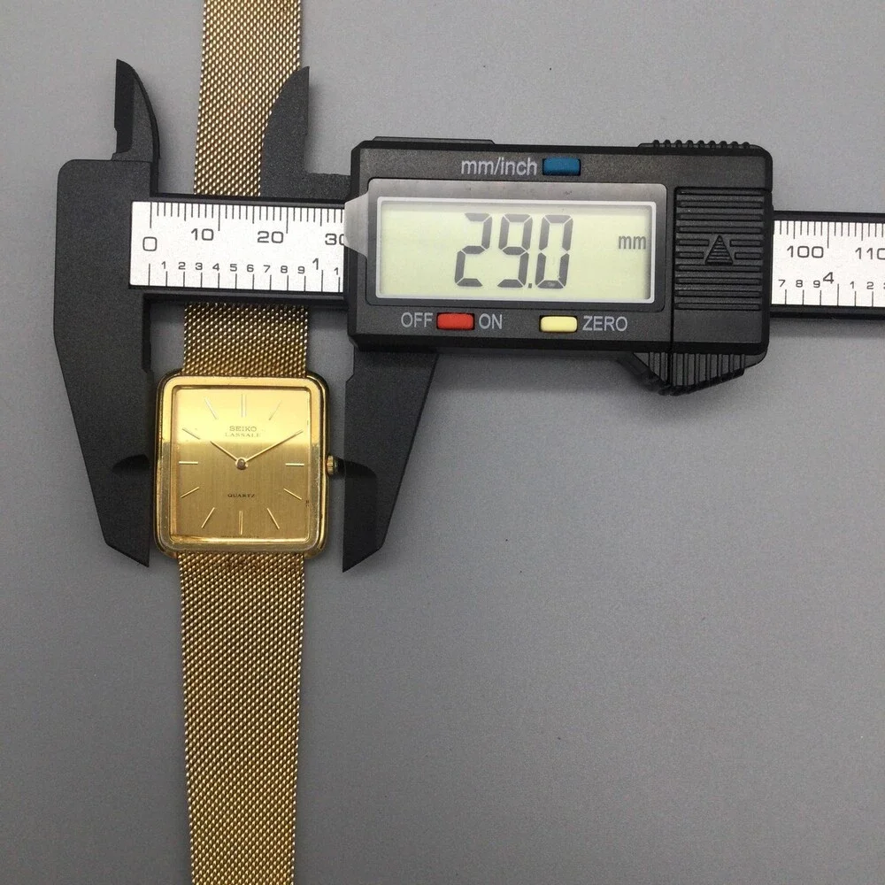 Vintage Seiko Lassale Womens Watch 29mm Gold Tone 6020-5039 7.25